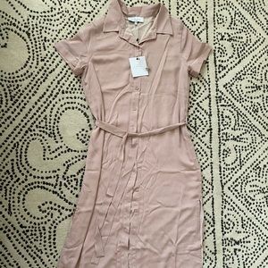 REVOLVE BLUSH SHIRT DRESS, BRAND NEW